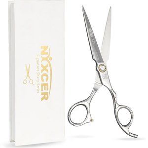 NIXCER PROFESSIONAL SERIES SWORD CONVEX EDGE HAIR CUTTING SCISSORS SILVER)
